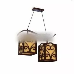 European Classic Ceiling Chandelier 3d model