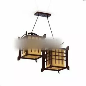 Japanese Vintage Ceiling Chandelier 3d model