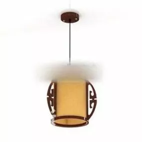 Asian Traditional Single Ceiling Chandelier 3d model