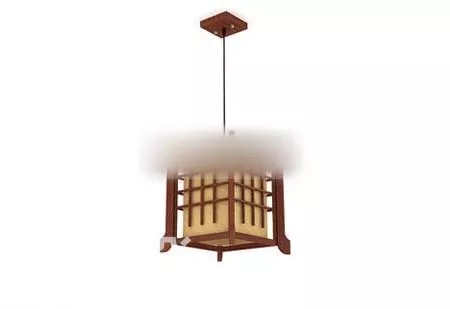 Beautiful Retro Chandelier With Shades 3d model