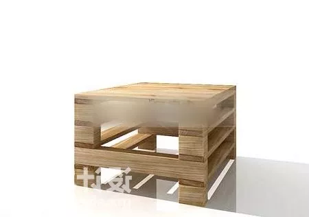 Wood Coffee Table Diy Style 3d model Wood Coffee Table Diy Style 3d model