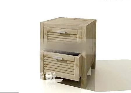 The Bedside Table Vintage Wooden 3d model The Bedside Table Vintage Wooden 3d model