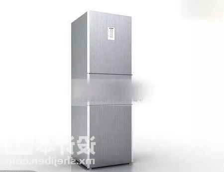 Grey Refrigerator Two Doors 3d model Grey Refrigerator Two Doors 3d model