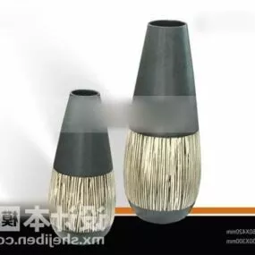Tableware Pattern Vase Pot Decorating 3d model
