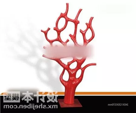 Dark Terracotta Decor Vase 3d model