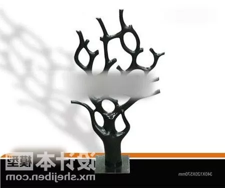 Lattice Vase With Yellow Flower 3d model