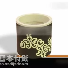 Tableware Cylinder Vase Pot Decorating 3d model