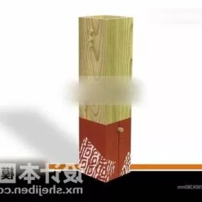 Tableware Wooden Square Pot Decorating 3d model