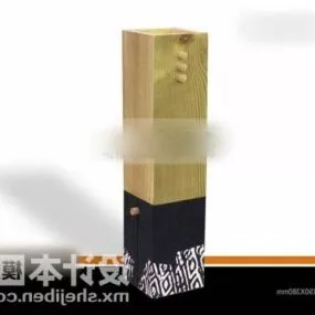 Tableware Wooden Vase 3d model