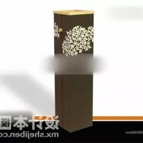 Brown Square Tube Pot 3d model