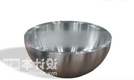 Stainless Steel Medium Bowl 3d model Stainless Steel Medium Bowl 3d model