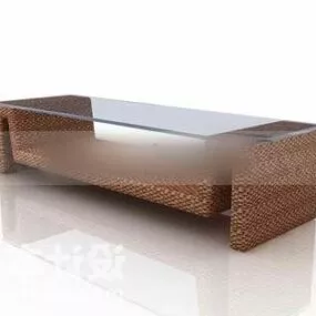 Realistic Bamboo Coffee Table 3d model