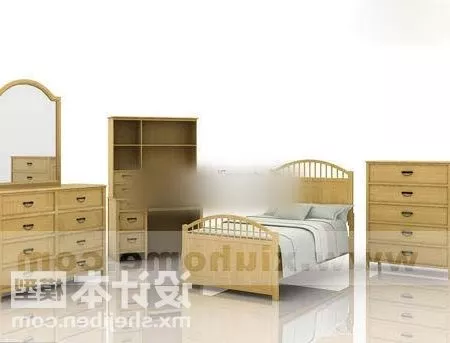 Nightstand Stylist Drawers 3d model