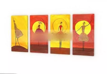 Dancer Picture Wall Mount Set 3d model Dancer Picture Wall Mount Set 3d model
