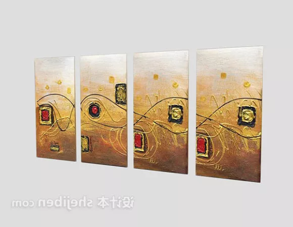 Abstract Wall Painting Artwork 3d model Abstract Wall Painting Artwork 3d model