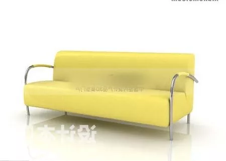 Yellow Fabric Sofa V1 3d model Yellow Fabric Sofa V1 3d model