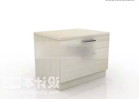 Ash Bedside Table 3d model Ash Bedside Table 3d model