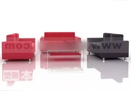 Sofa Red Grey Fabric Color 3d model Sofa Red Grey Fabric Color 3d model