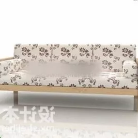 Vintage Fabric Sofa V1 3d model
