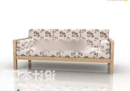Vintage Fabric Sofa V1 3d model Vintage Fabric Sofa V1 3d model