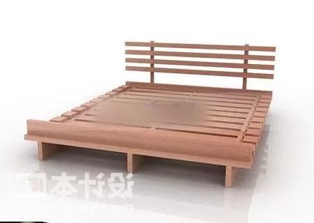 Sing Bed With Bedcap 3d model