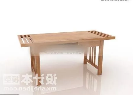 Desk Rectangular Wooden Material 3d model Desk Rectangular Wooden Material 3d model