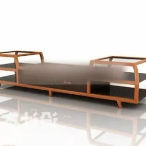 Tv Cabinet Wooden Frame 3d model