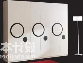 Wardrobe White Cabinet 3d model