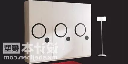 Wardrobe White Cabinet 3d model Wardrobe White Cabinet 3d model