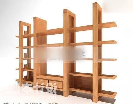 Modern Tv Cabinet With Shelves 3d model Modern Tv Cabinet With Shelves 3d model