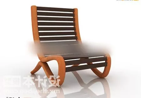 Chair Recliner Curved Back 3d model Chair Recliner Curved Back 3d model