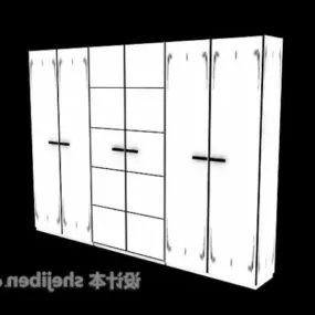 Wardrobe White Doors 3d model