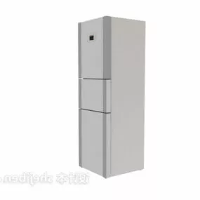 Grey Refrigerator Three Doors 3d model