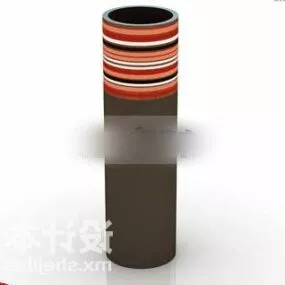 Cylinder Vase Pattern Decorative 3d model