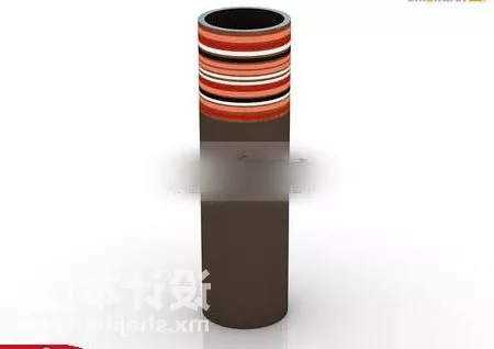 Vase Lily Flower Decoration 3d model