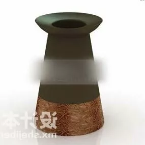 Brass Vase Vintage Decorative 3d model
