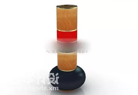 Egyptian Vase On Table 3d model
