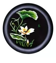 Artwork Decorative Dish With Flower Plant Texture 3d model