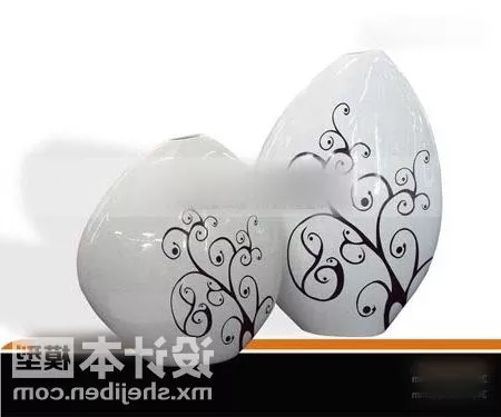 Vase Decorative Egg Shaped 3d model Vase Decorative Egg Shaped 3d model