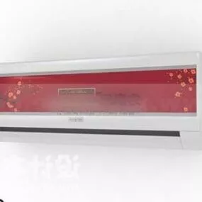 Air Conditioning Red Color 3d model
