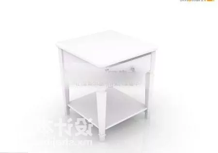 Bedside Table With Nightstand 3d model
