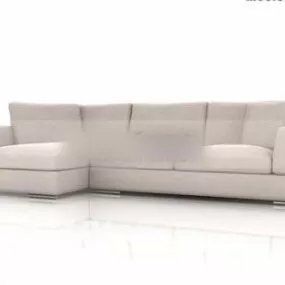 Sofa White Fabric Color 3d model