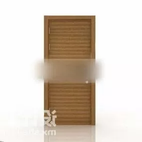 Solid Wood Door Yellow Color 3d model