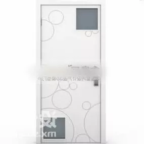 Modern Door With Shaped Pattern Decoration 3d model