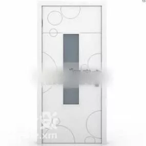 Door With Center Glass Line 3d model