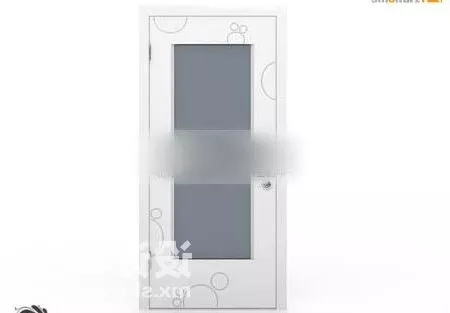 Door Open With Frame 3d model