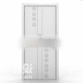 White Door Vintage Style 3d model