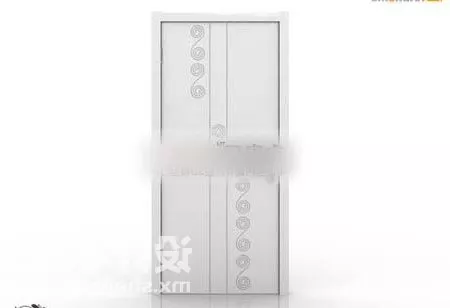 Slide Door Old Style 3d model