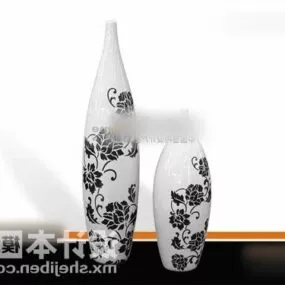 Modern Floral Vase 3d model