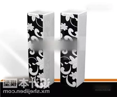 Rectangular Vase Decorating 3d model Rectangular Vase Decorating 3d model